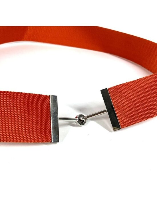 Hermes Belt Logo Canvas Orange main image 7